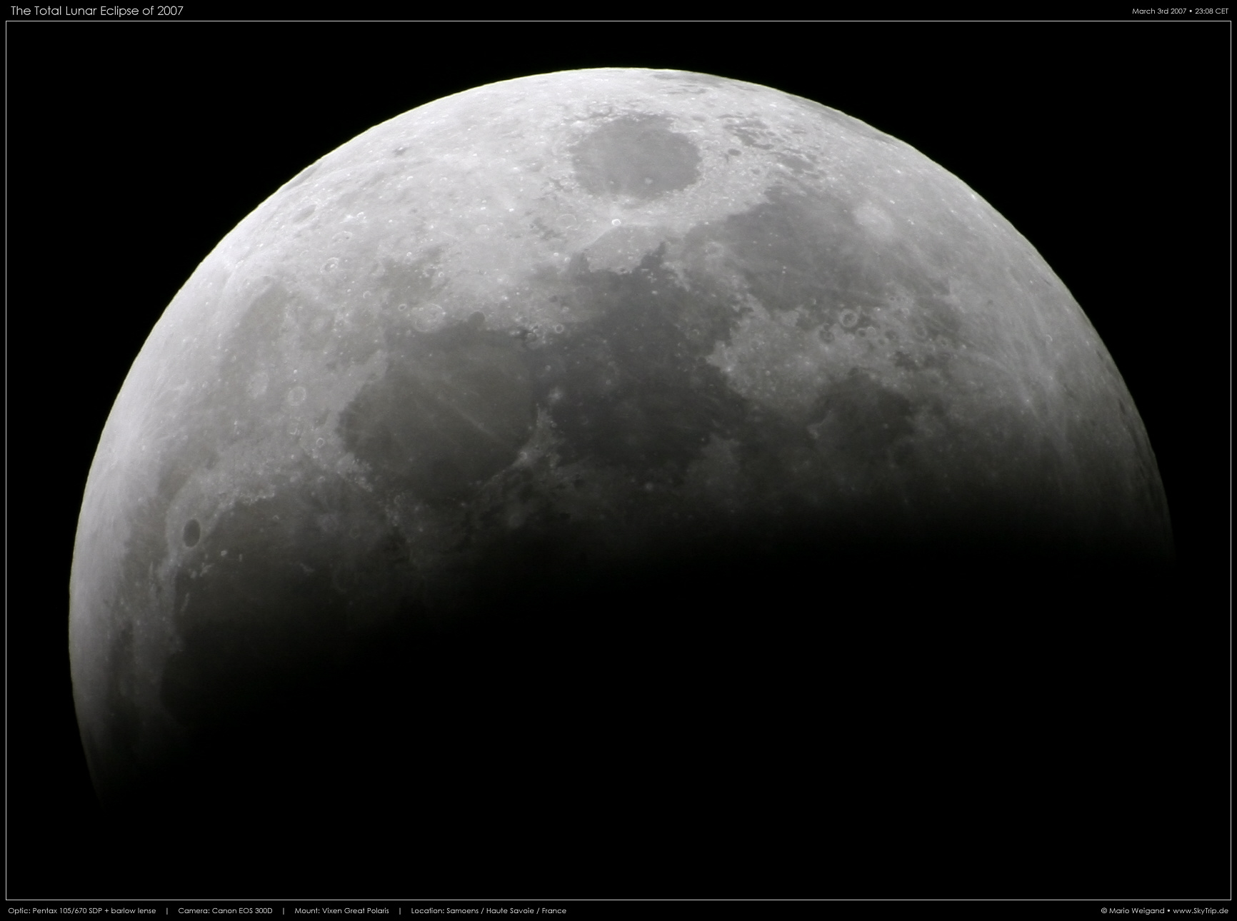 Totale Mondfinsternis 2007: Partielle Phase II