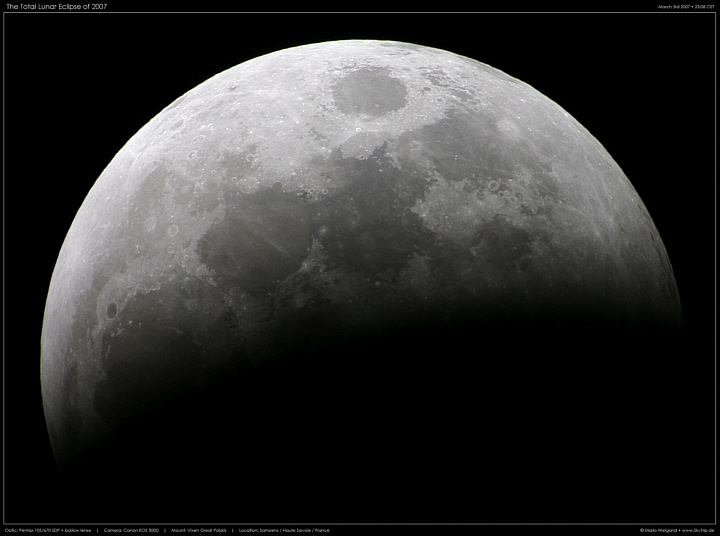 Totale Mondfinsternis 2007: Partielle Phase II