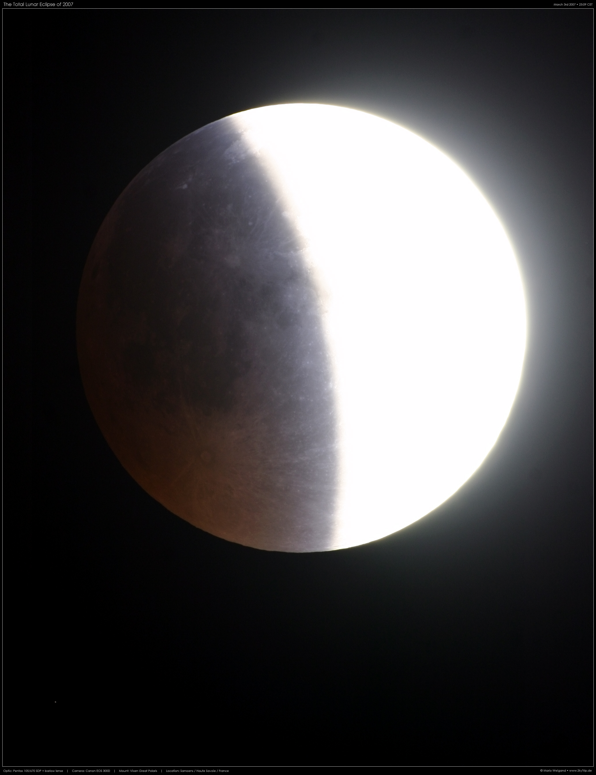 Totale Mondfinsternis 2007: Partielle Phase IV