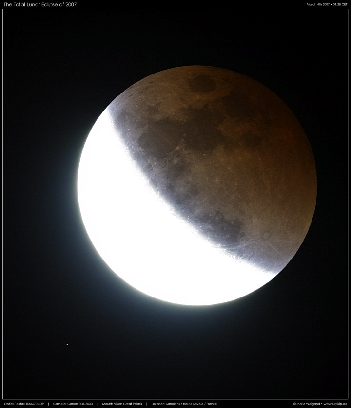 Totale Mondfinsternis 2007: Partielle Phase VII