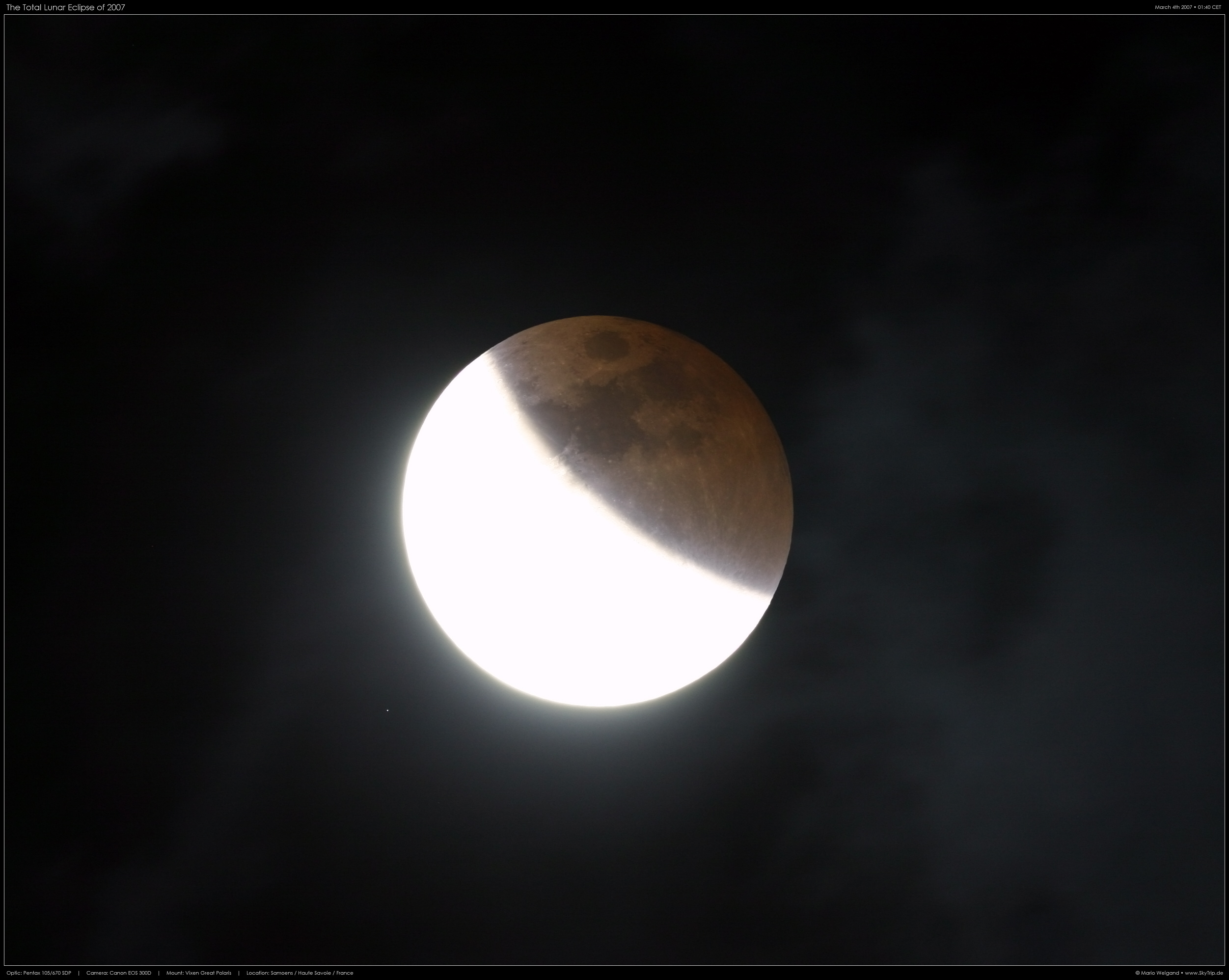 Totale Mondfinsternis 2007: Partielle Phase IX