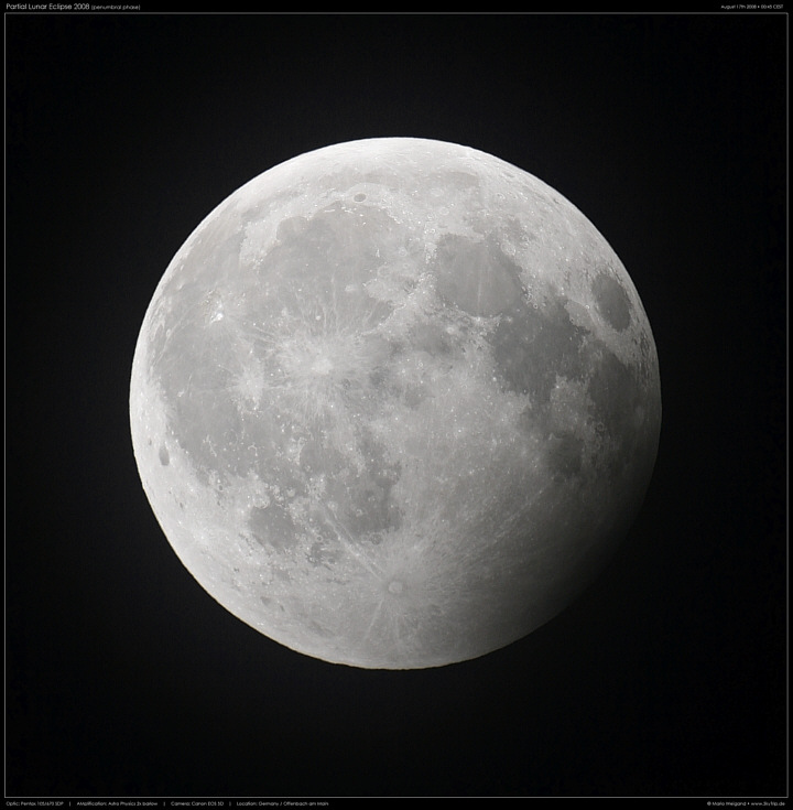 Halbschattenphase der partiellen Mondfinsternis 2008