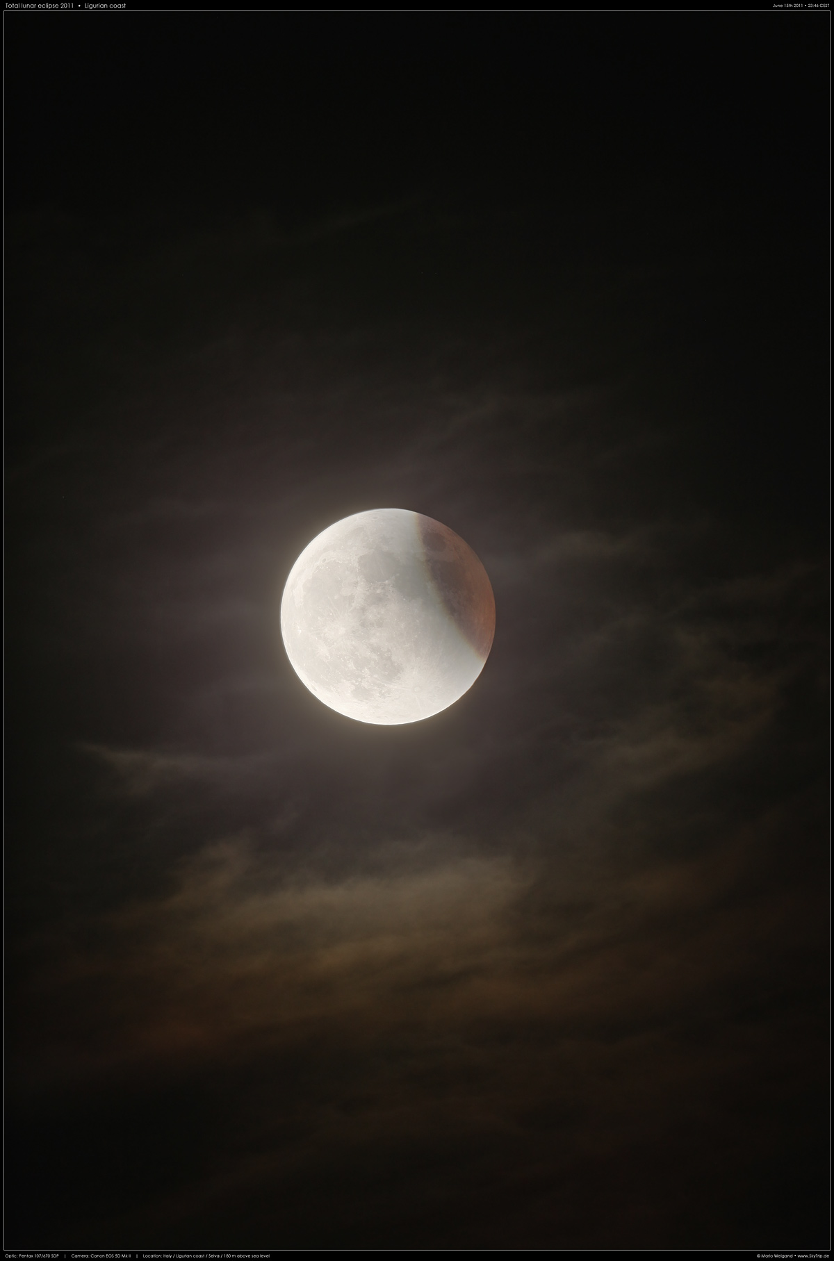 Foto der totalen Mondfinsternis am 15. Juni 2011