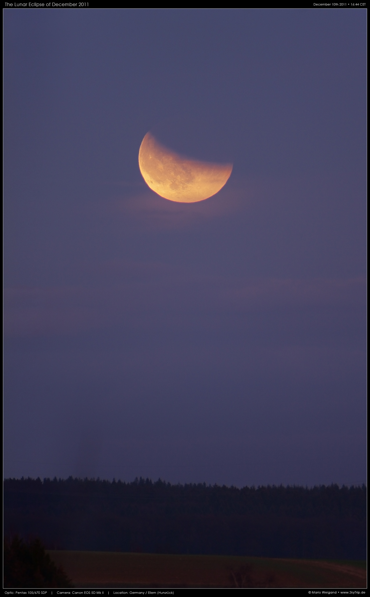 Totale Mondfinsternis am 10. Dezember 2011