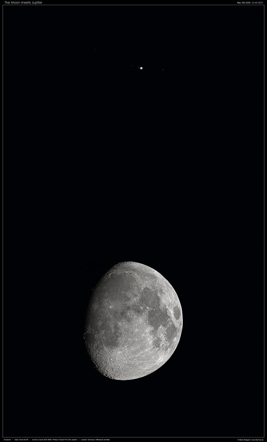 Mond-Jupiter-Begegnung am 19. Mai 2005