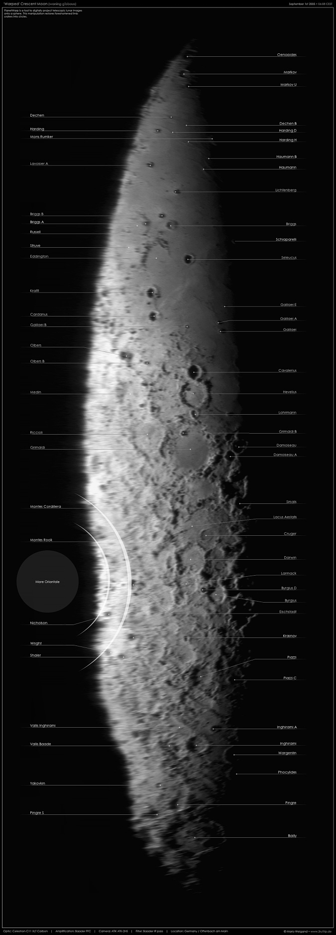 abnehmender Mond warped