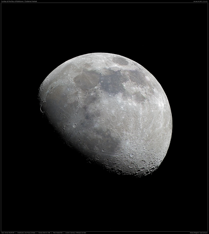 Mond: Sonnenaufgang am Jura-Gebirge