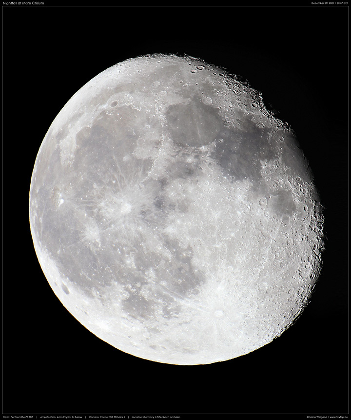 Moon: Nightfall at Mare Crisium