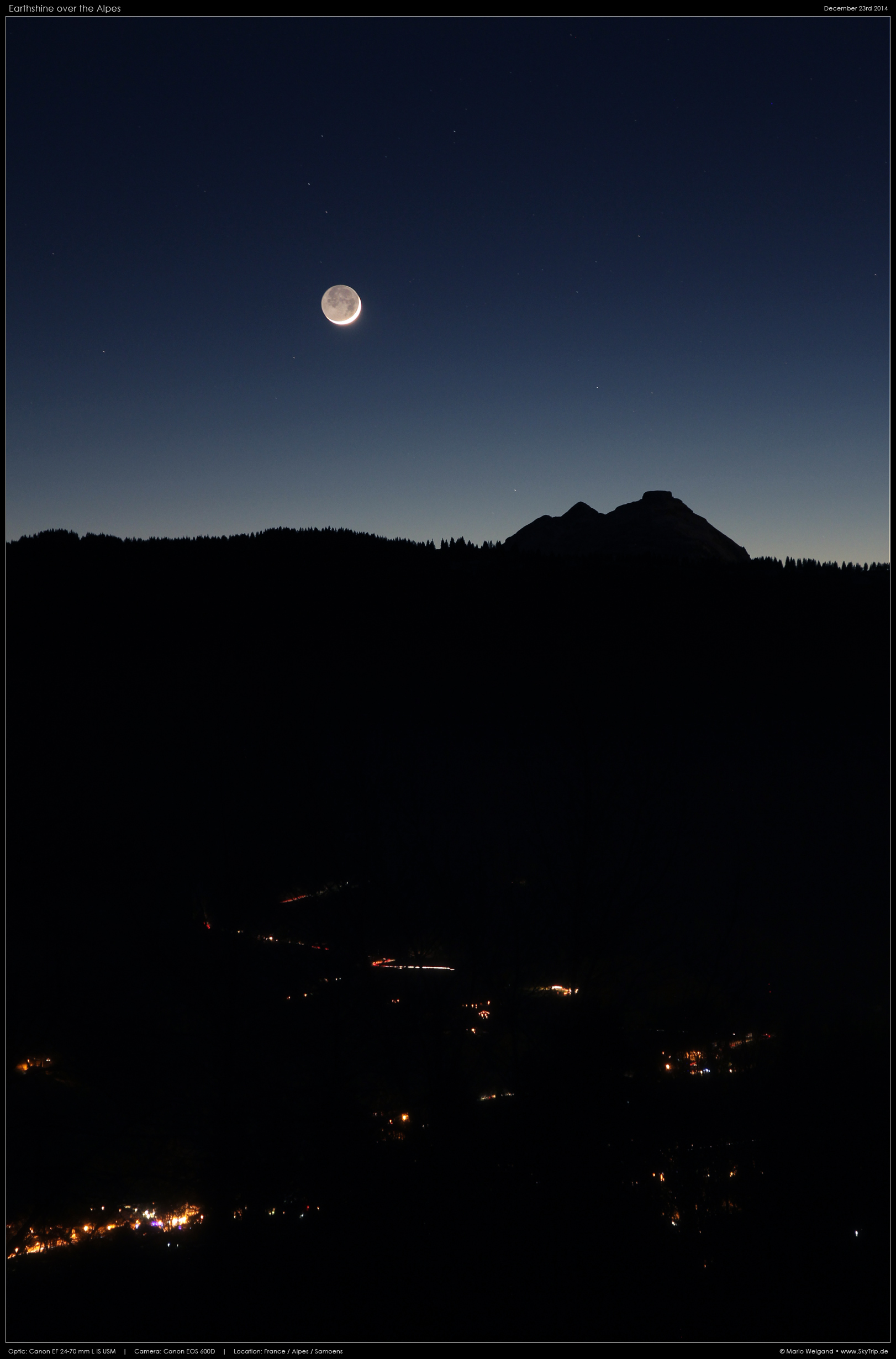 Erdschein ber den Alpen