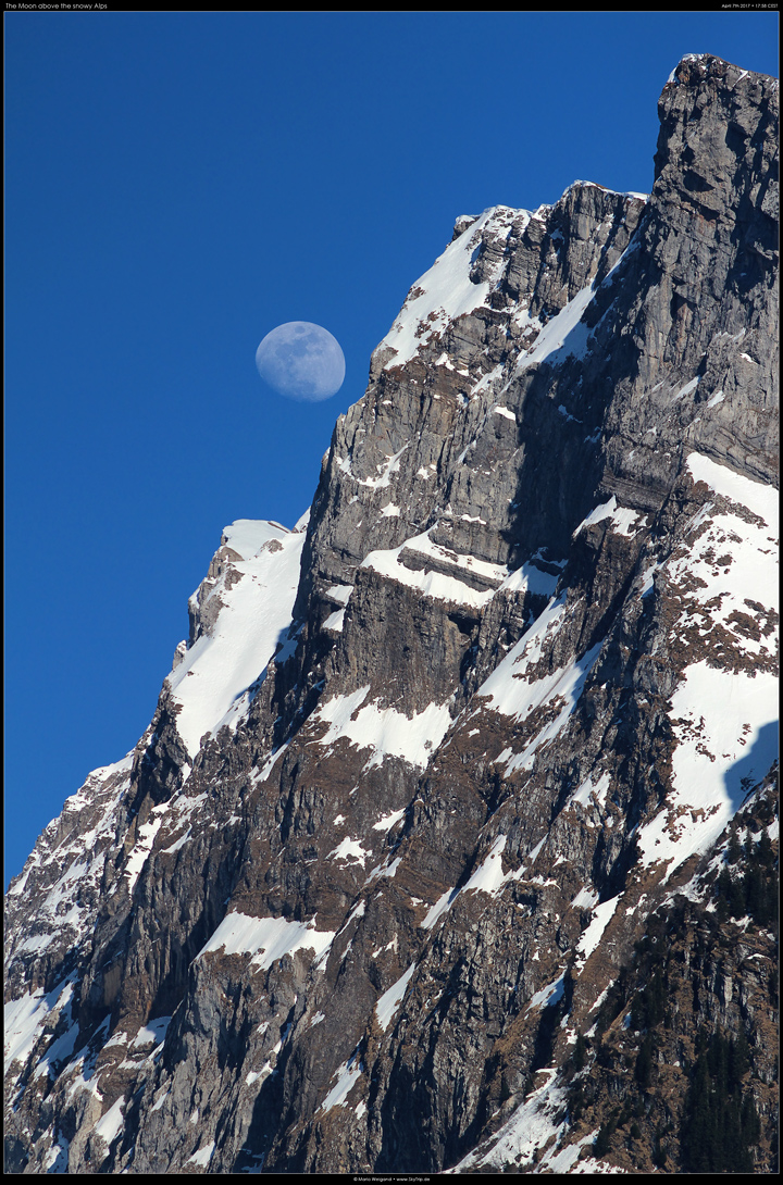 Der Mond ber Alpengipfeln