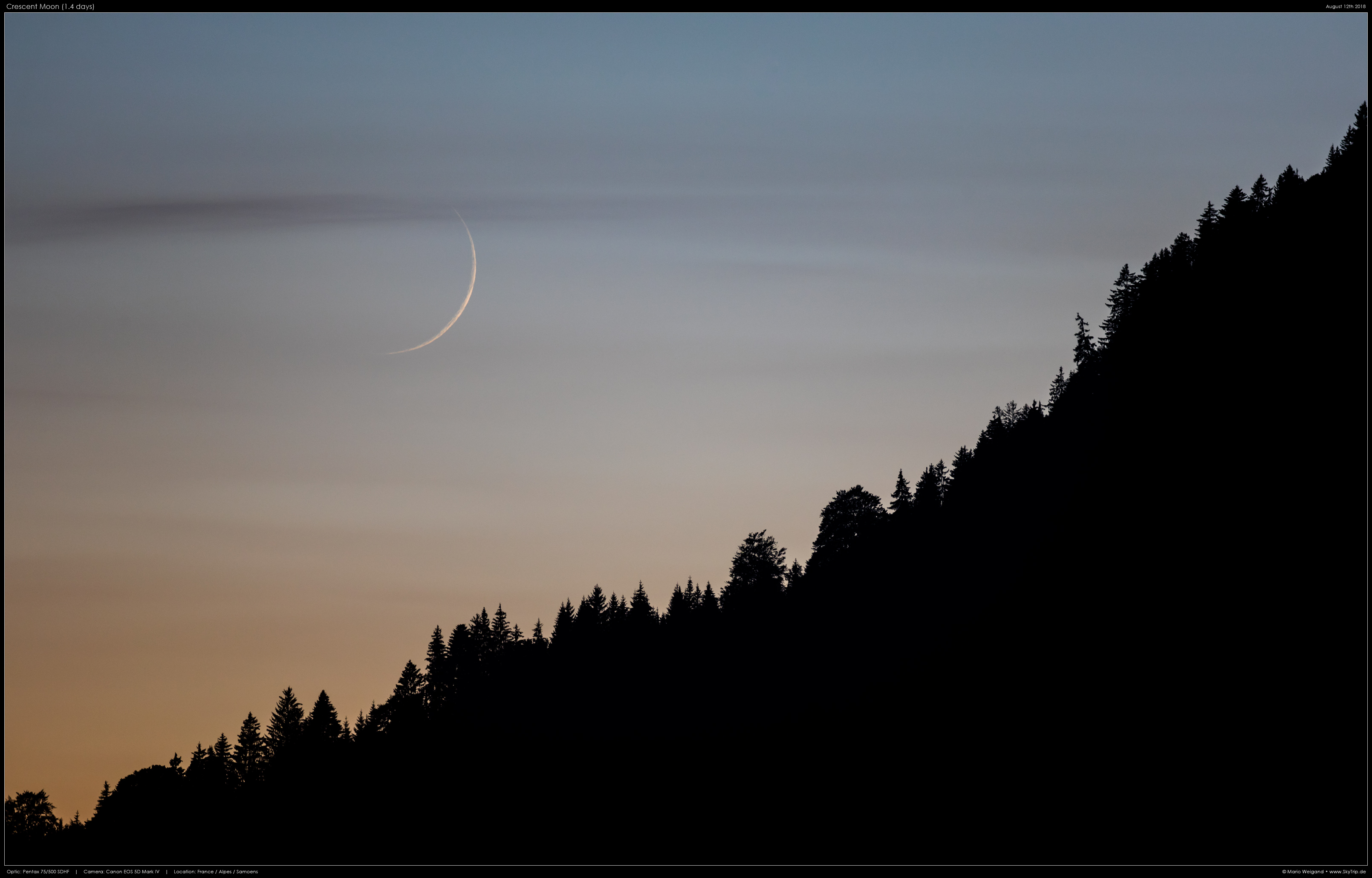 Dnne Sichel am Abendhimmel II