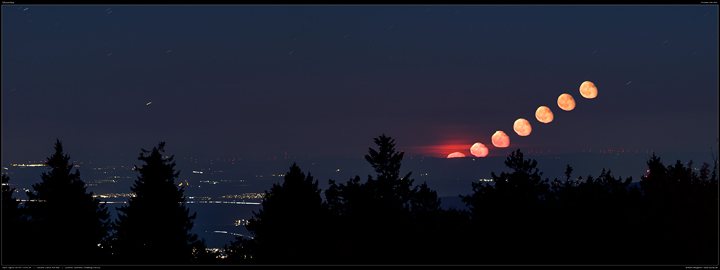 Mondaufgang vom Feldberg im Taunus