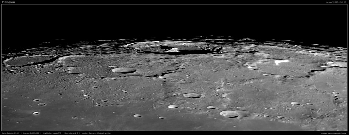 Mondfoto: Krater Pythagoras