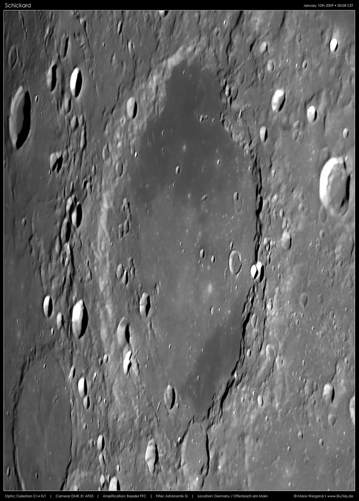 Mondfoto: Krater Schickard