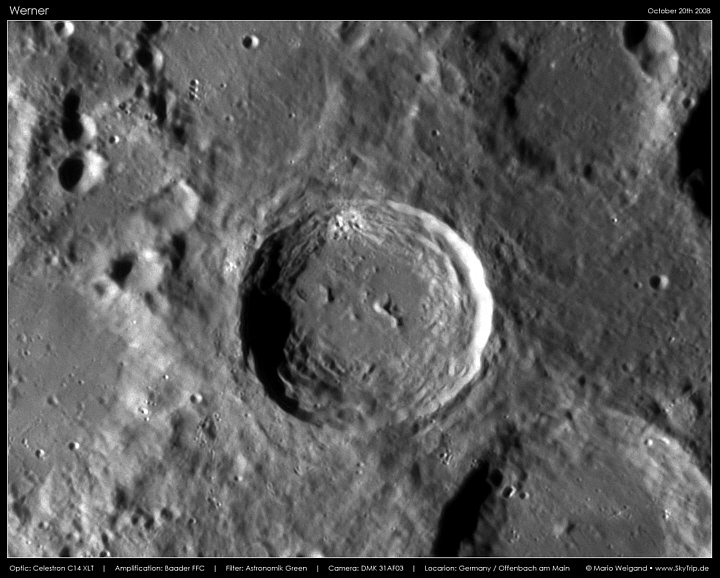 Mondfoto: Krater Werner