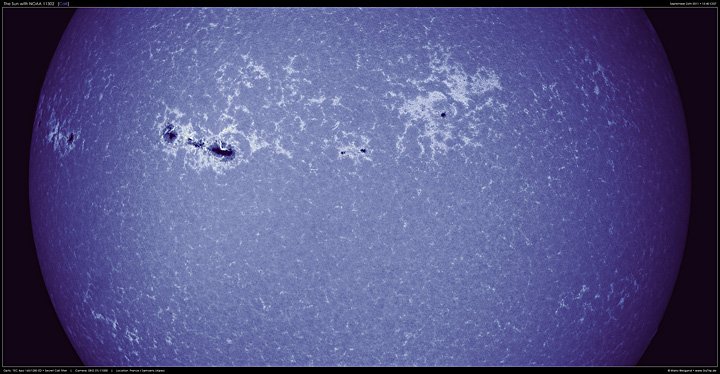 Sonnenfleck NOAA 11302 im Kalziumlicht