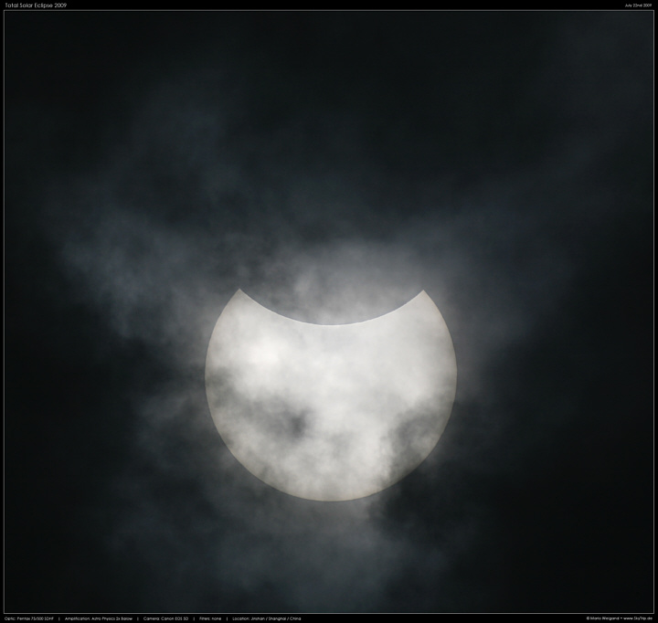 Sonnenfinsternis 2009 Hinter Wolken