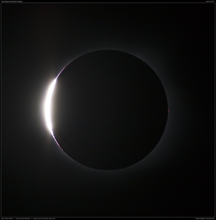 Totale Sonnenfinsternis 21.08.2017, Diamantring-Effekt