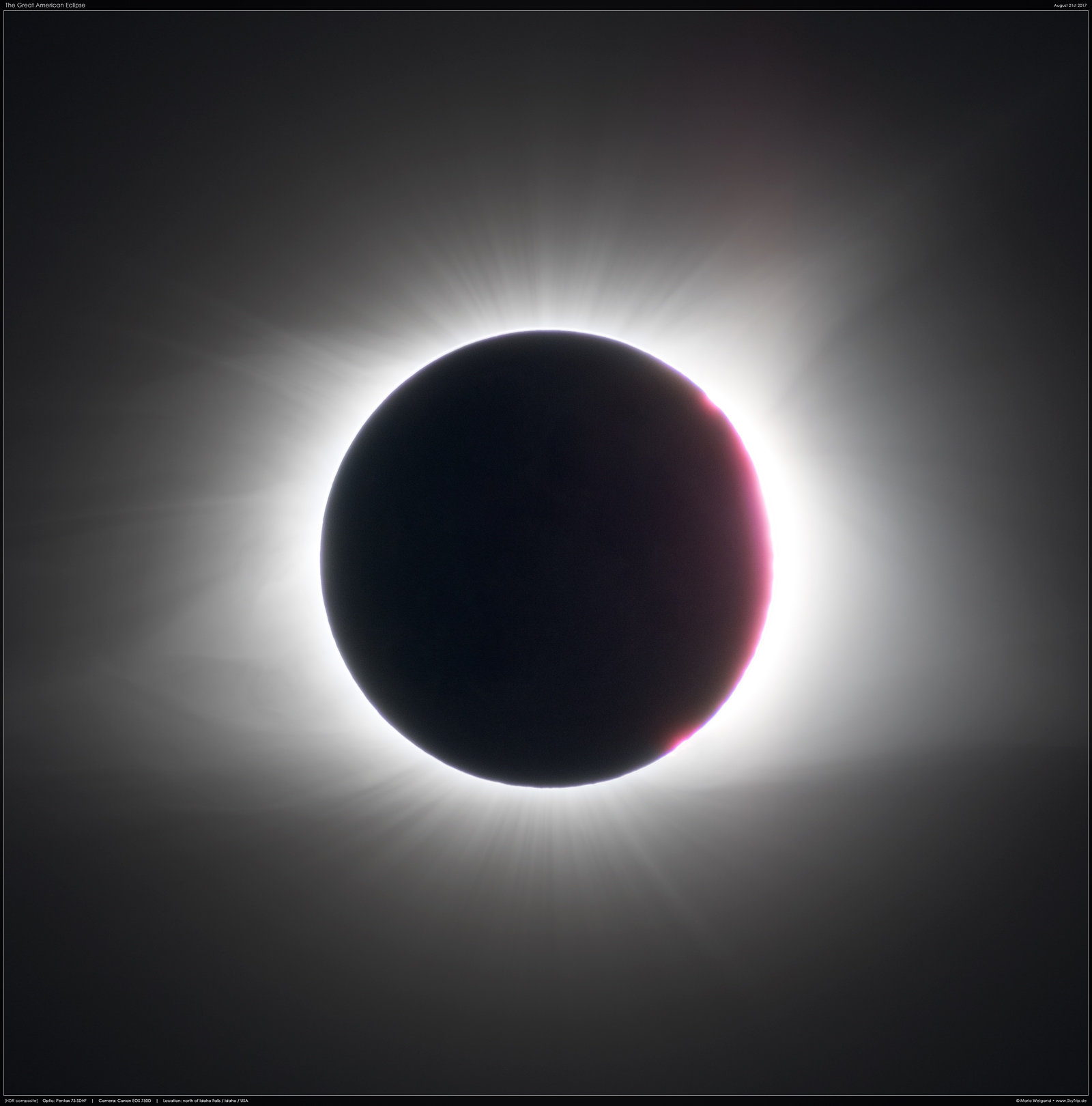 Sonnenfinsternis 2017 - Totalitt endet