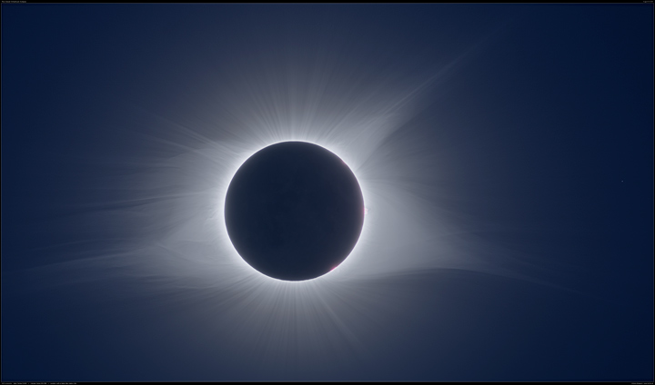 Sonnenfinsternis 2017 - Totalität: HDR-Komposit der Korona