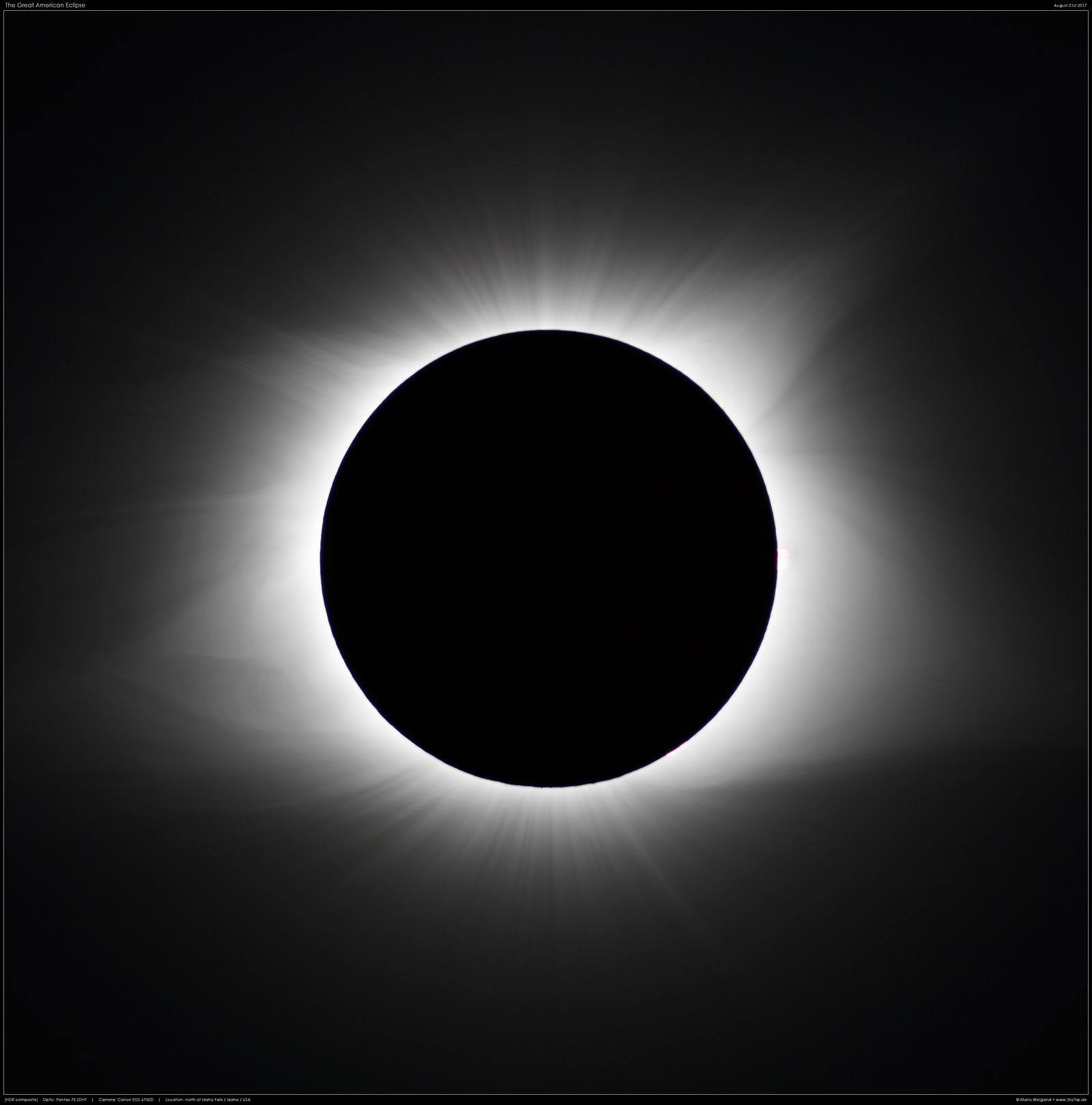 Totale Sonnenfinsternis 2017 - Die Korona