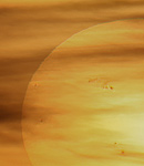 Sonnenuntergang mit NOAA 11339