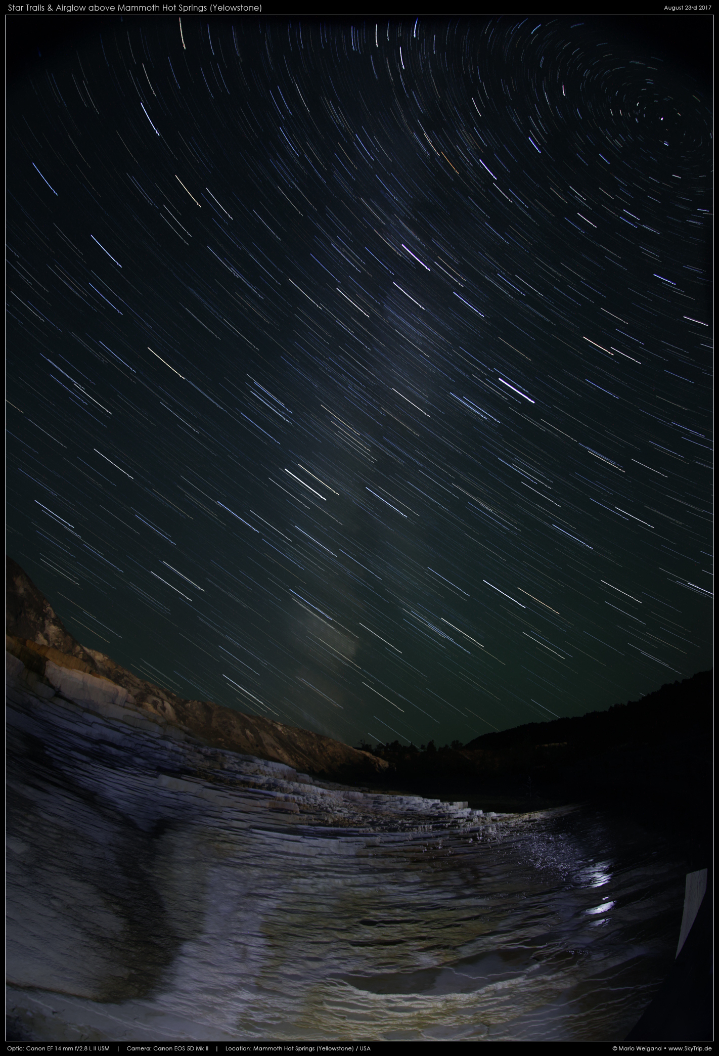 Sterne ber Mammoth Hot Springs II