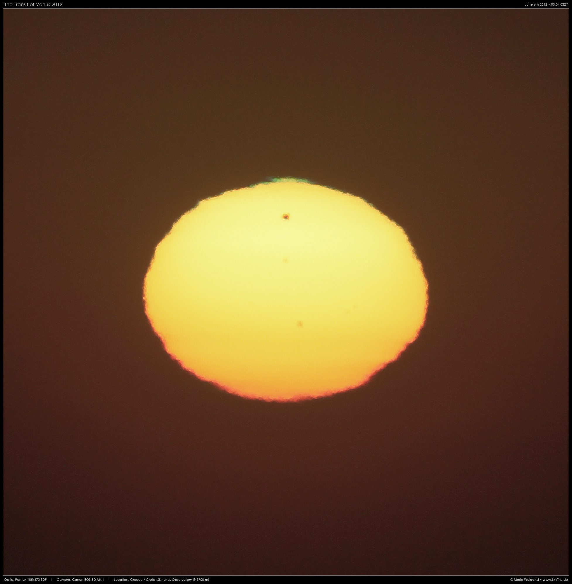Venustransit 6. Juli 2012 bei Sonnenaufgang