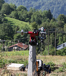 Teleskop auf Sule in Alpen