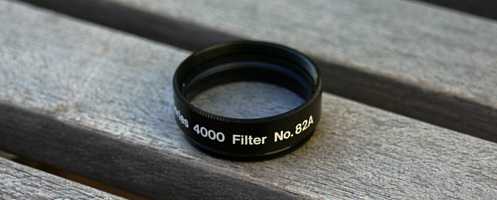 Der 1,25 Zoll Wratten 82A von Meade.
