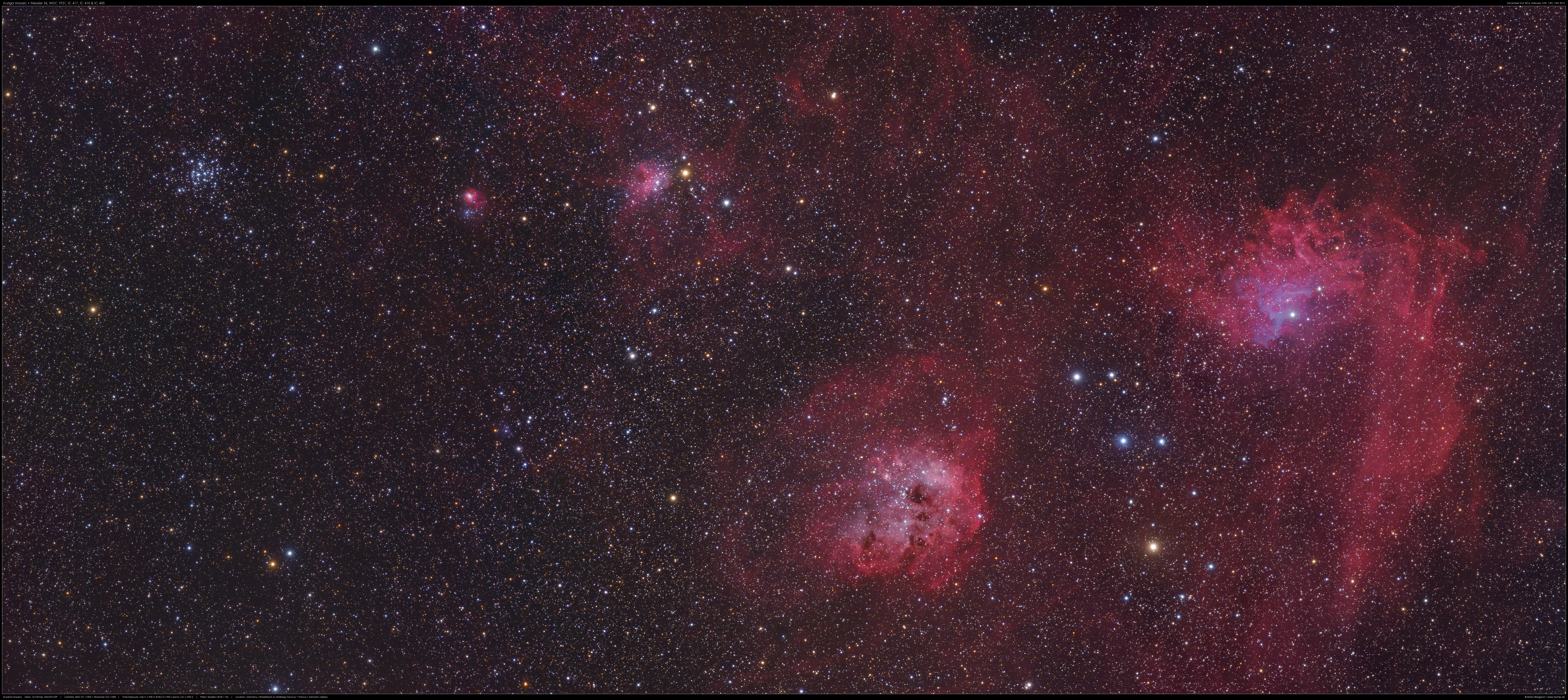 Auriga-Mosaik: von M36 bis IC 405