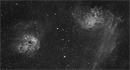 H-Alpha-Mosaik: IC 405, 410 & 417