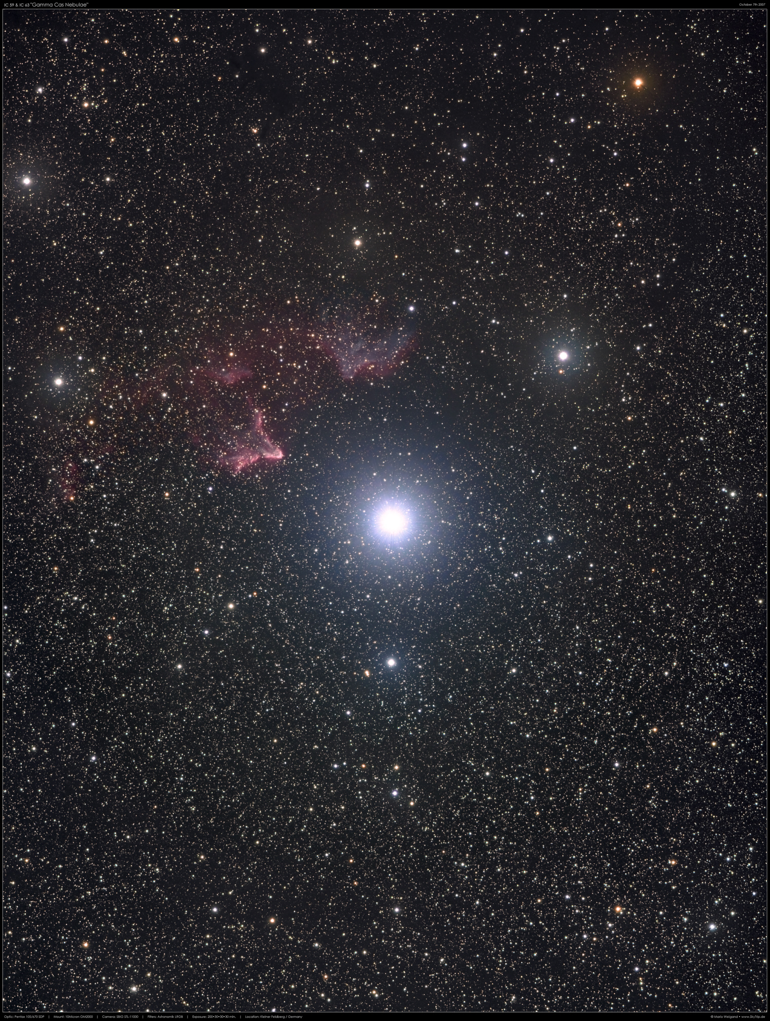 IC 59 & IC 63 Gamma Cas Nebel