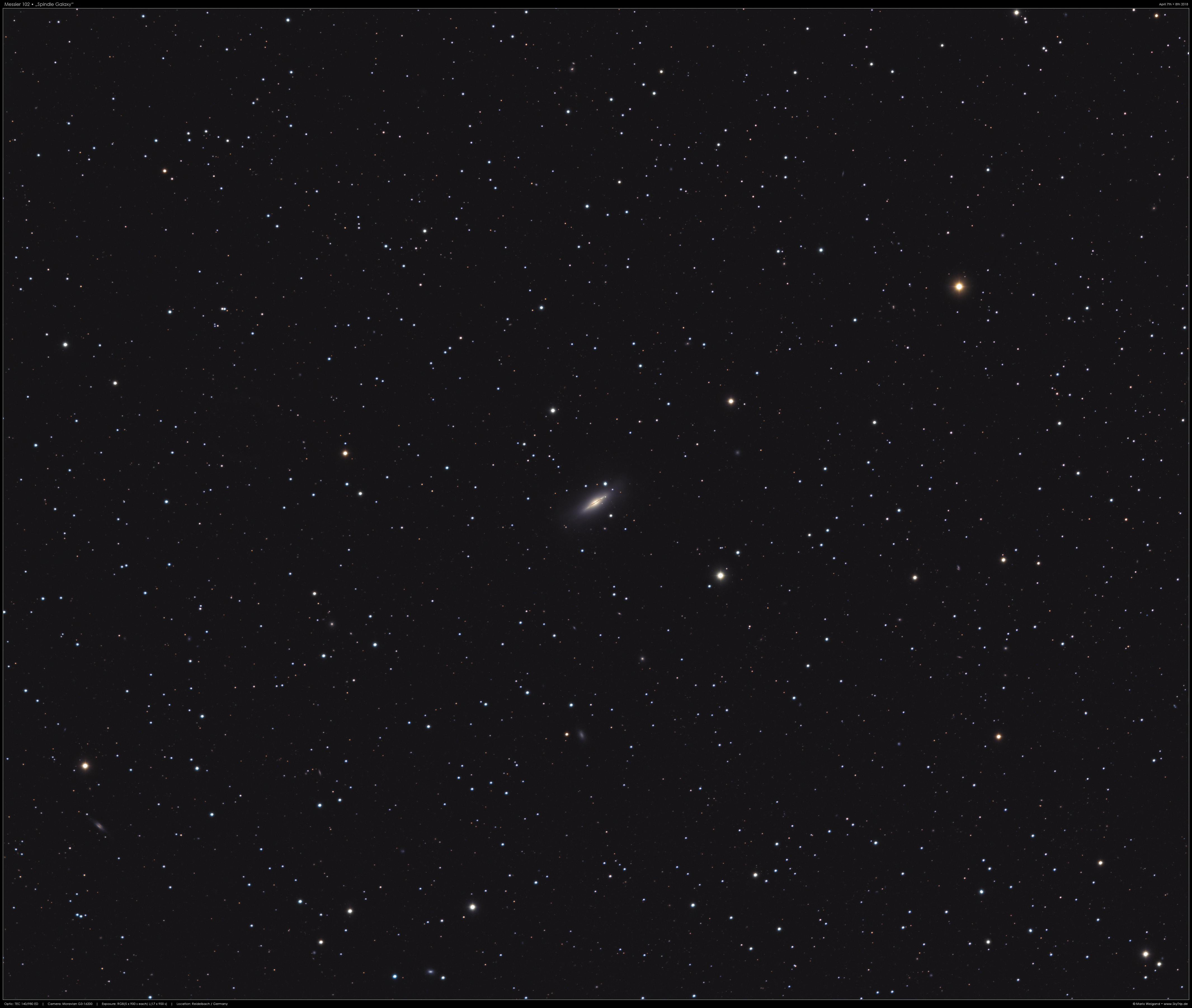 Spindelgalaxie Messier 102