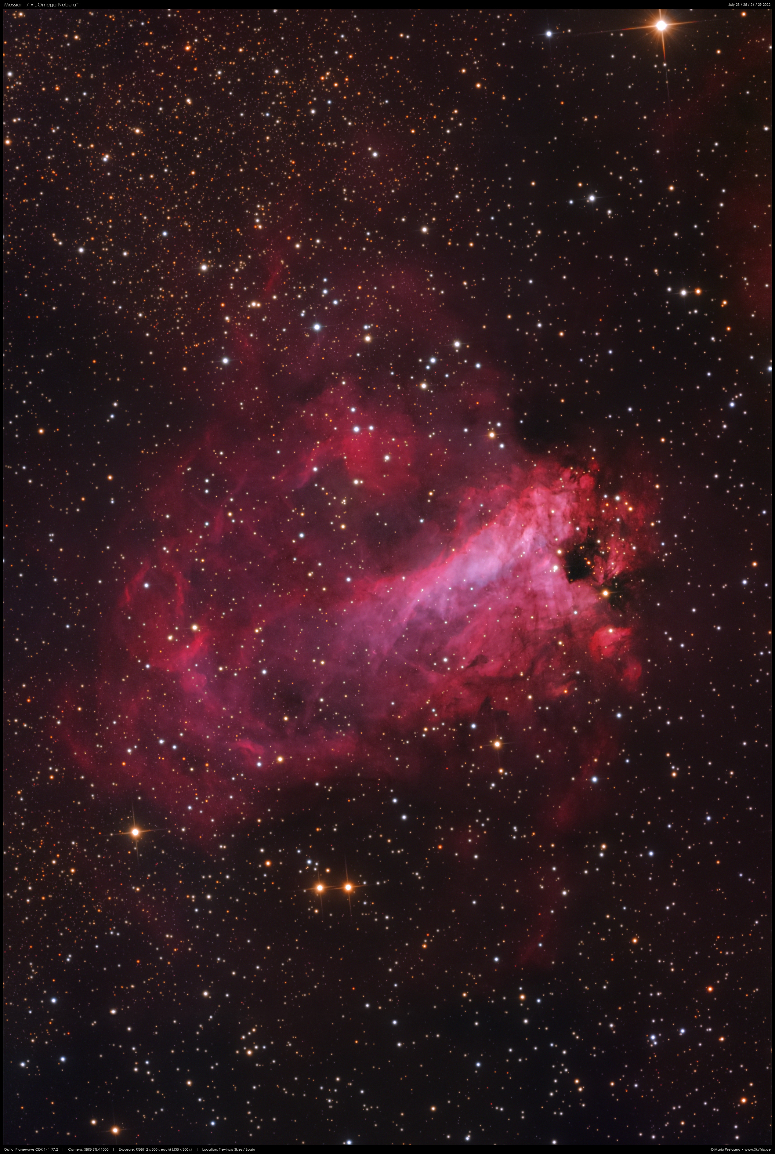 Omeganebel M17 und Sternhaufen M18
