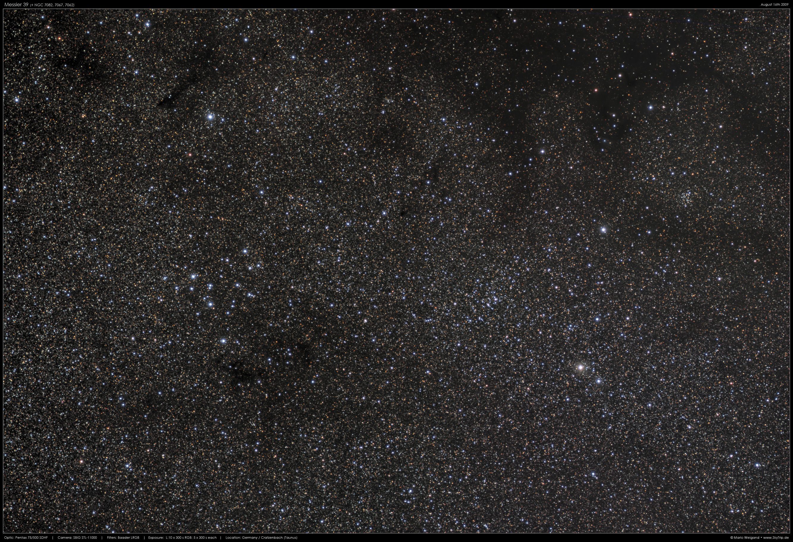 M39, Sternhaufen in Cygnus