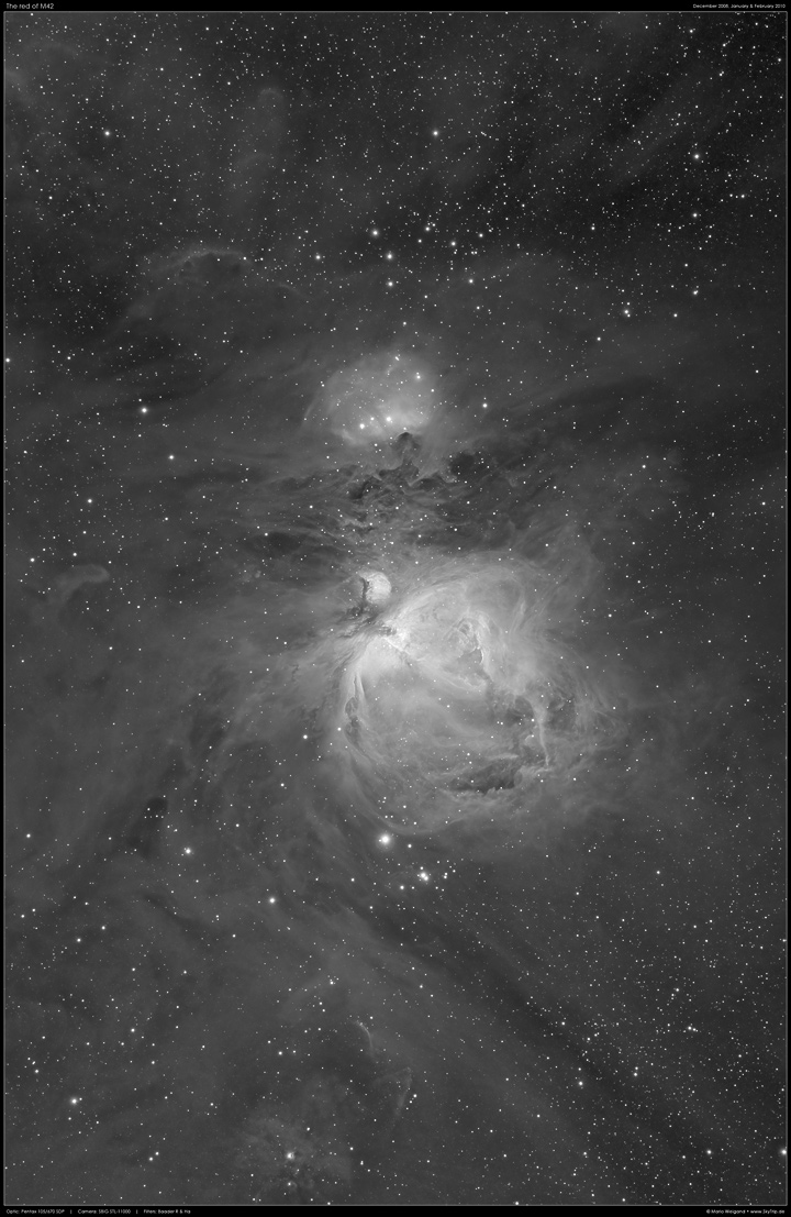 Der Große Orionnebel M42 in H-Alpha