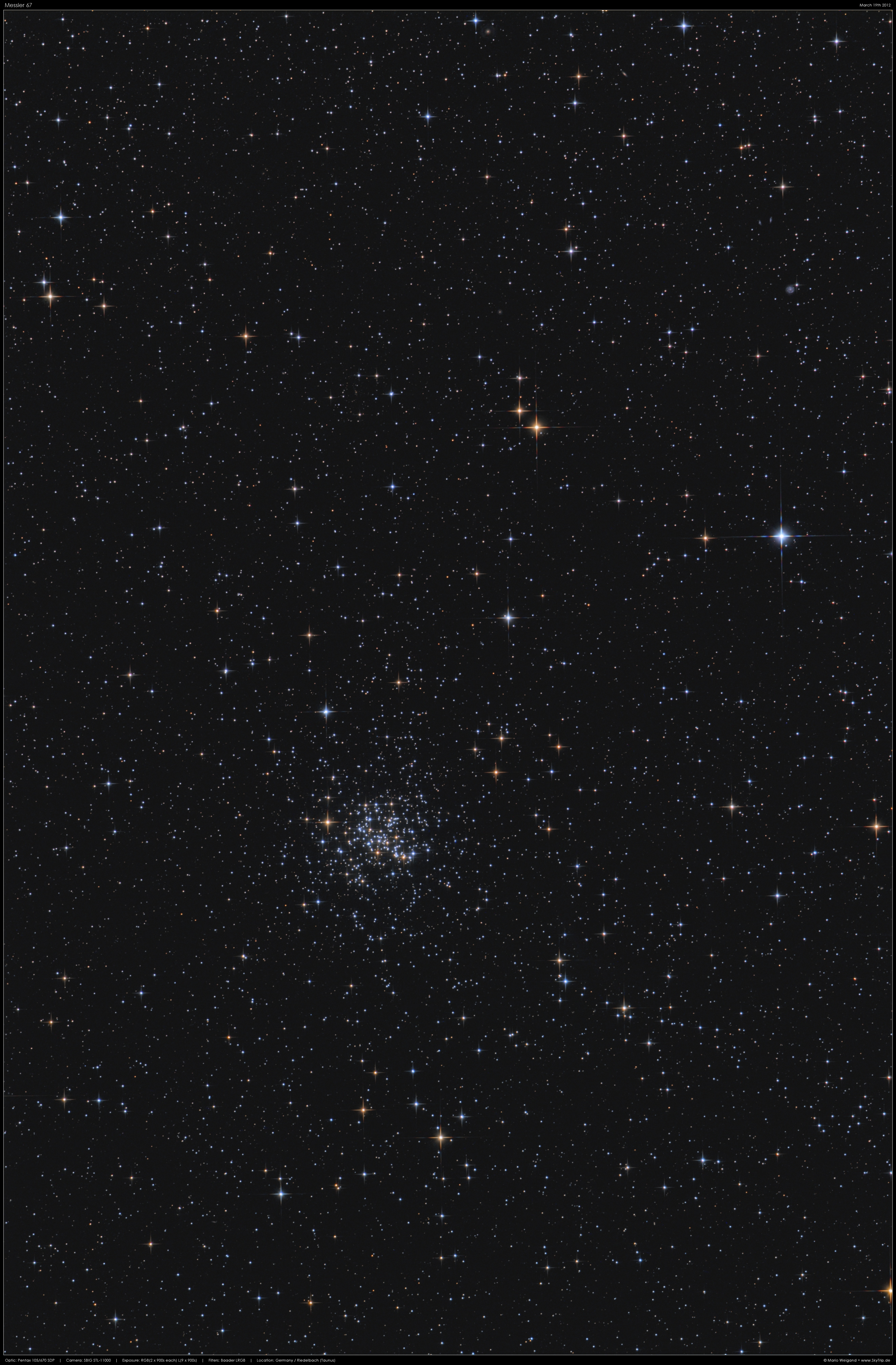 Messier 67 im Krebs