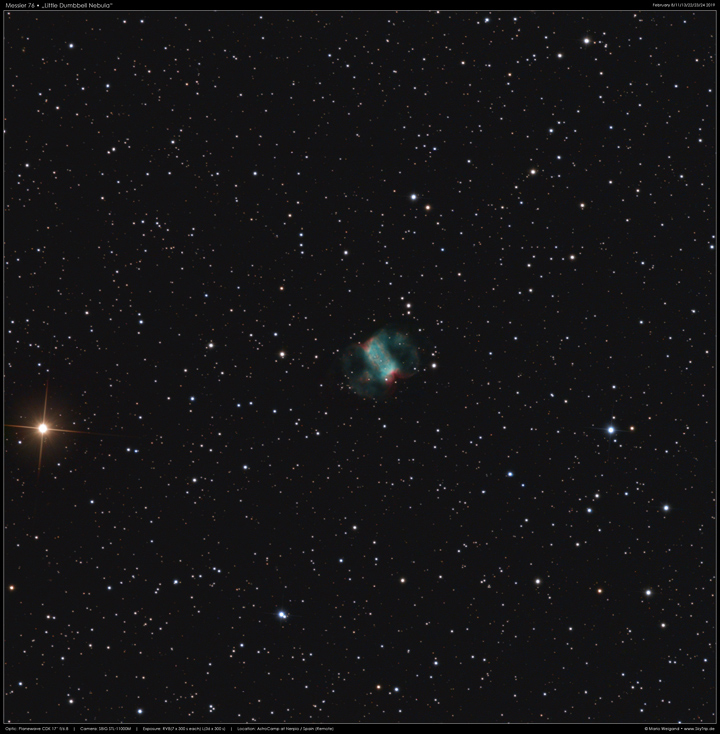 Der kleine Hantelnebel Messier 76