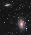 M81-Gruppe mit galaktischem Zirrus
