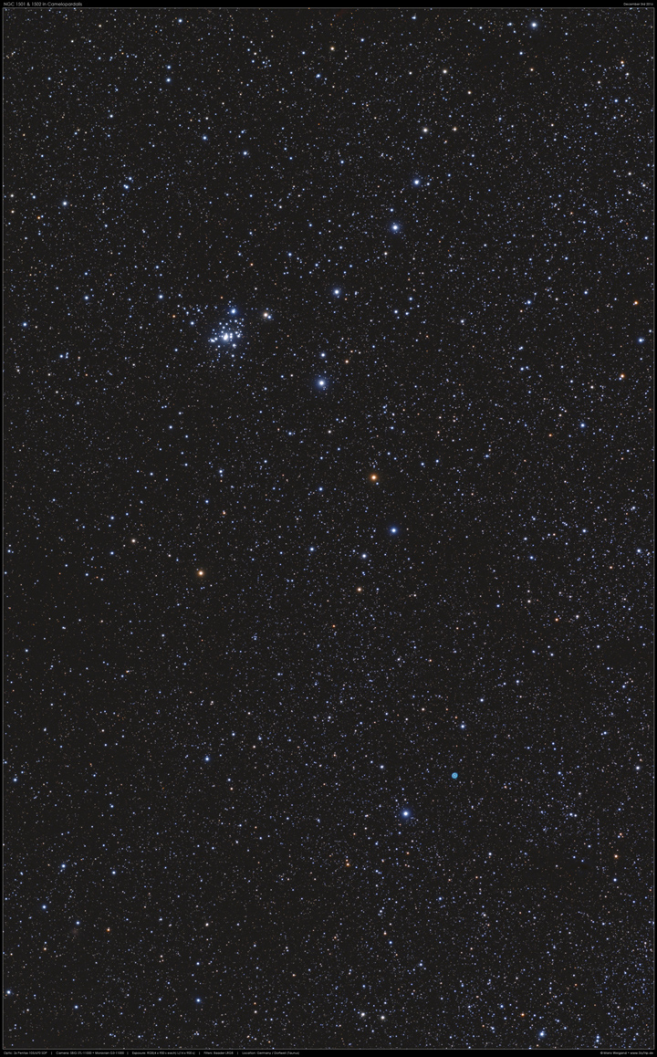 NGC 1501 & 1502 in Camelopardalis