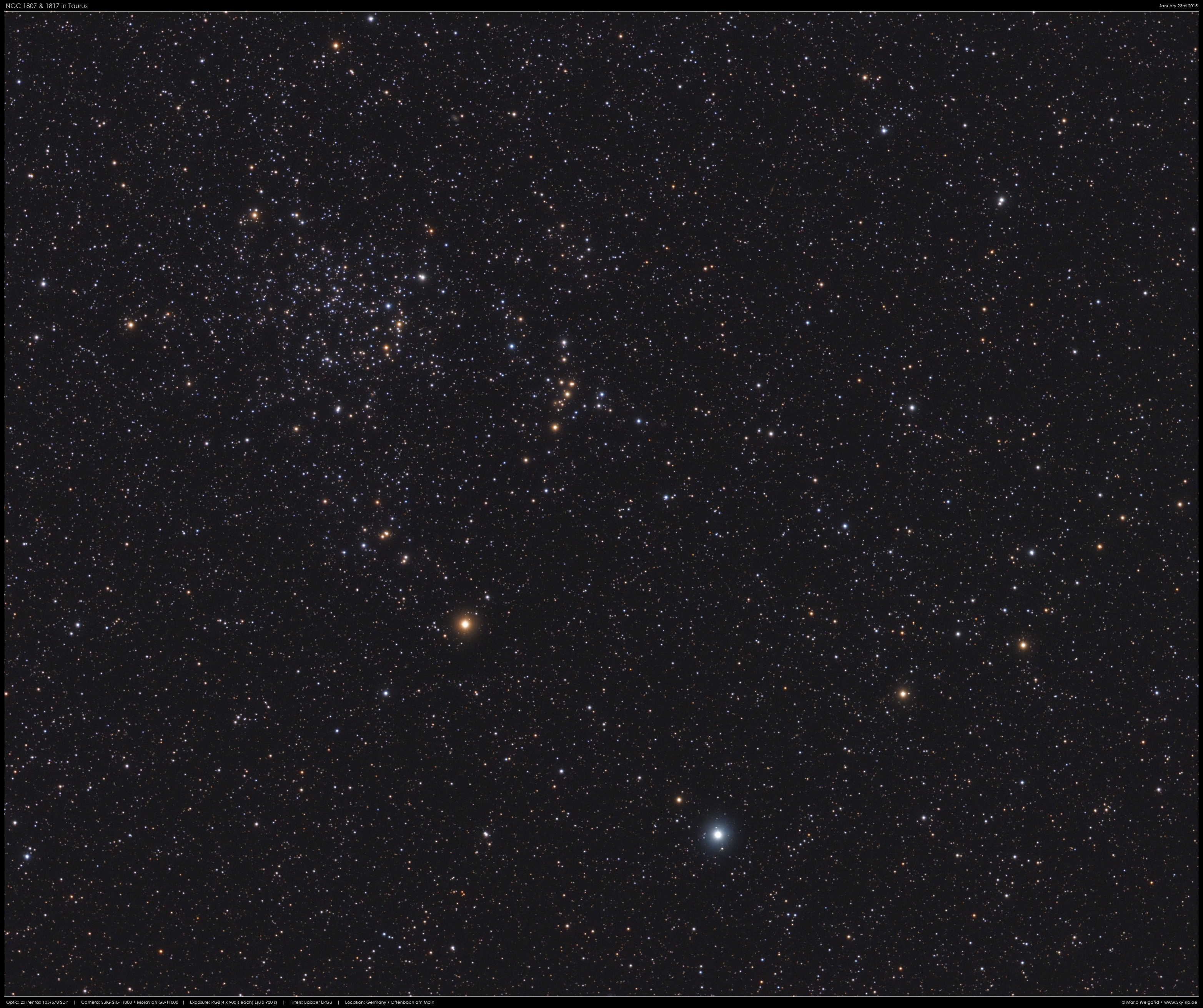 NGC 1807 & 1817 im Stier