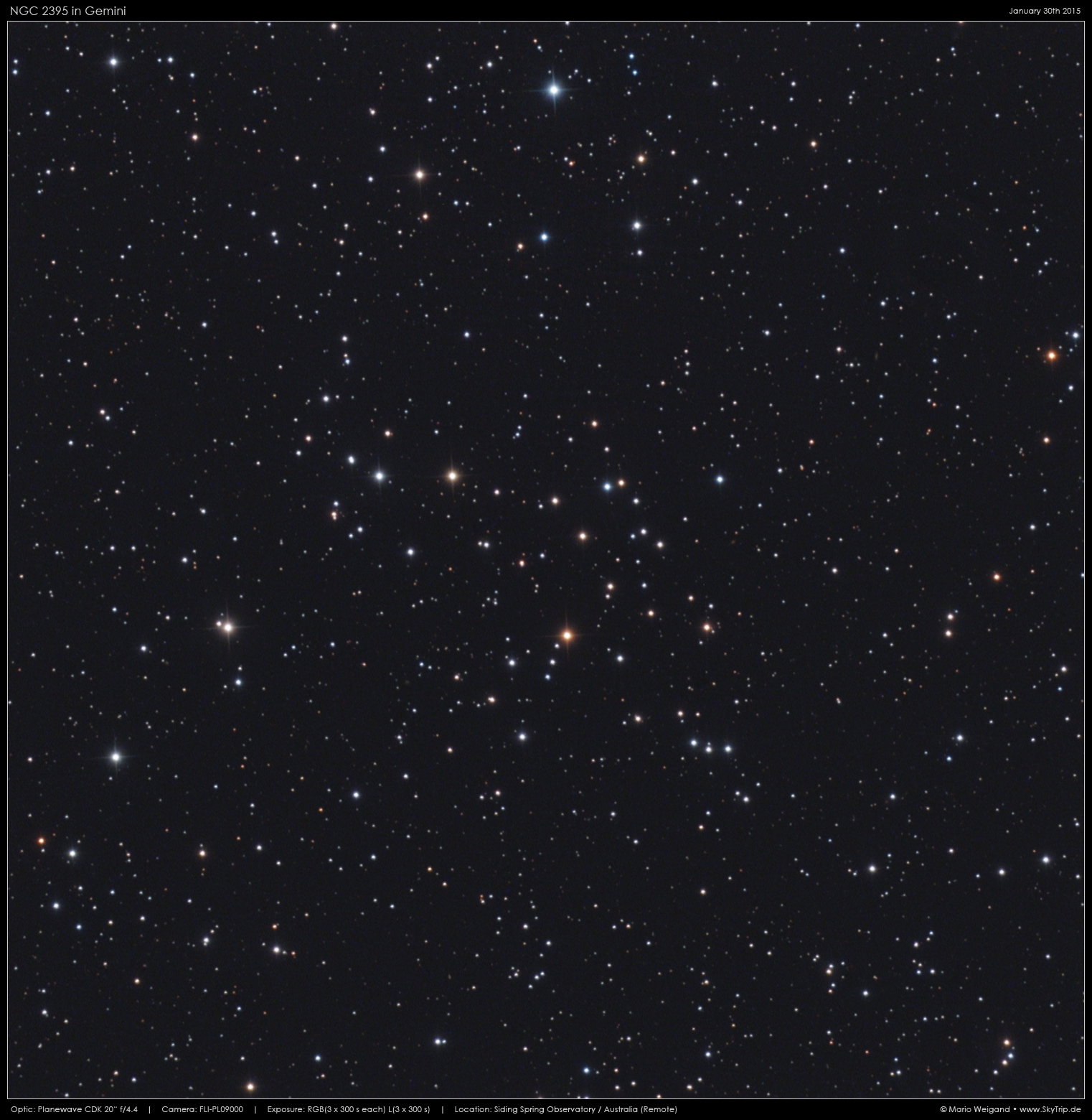 NGC 2395 in Gemini