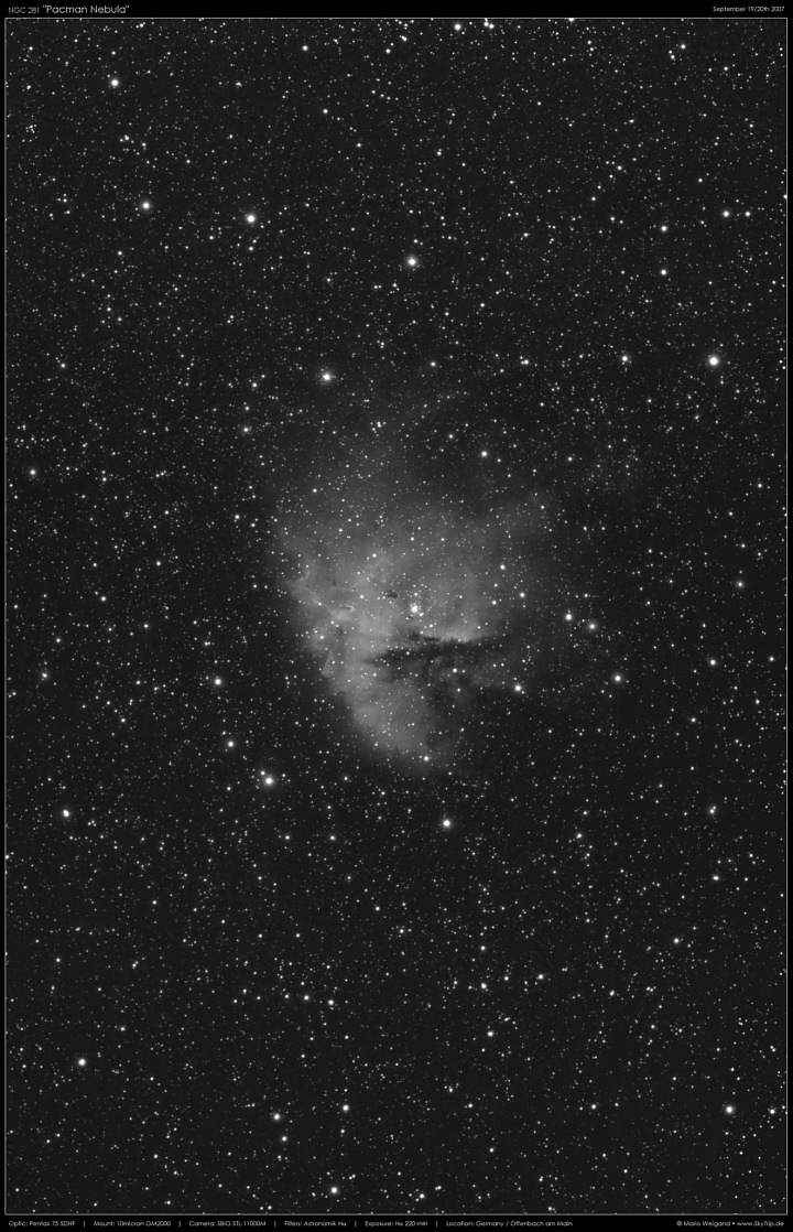 Pacman-Nebel NGC 281 in H-Alpha