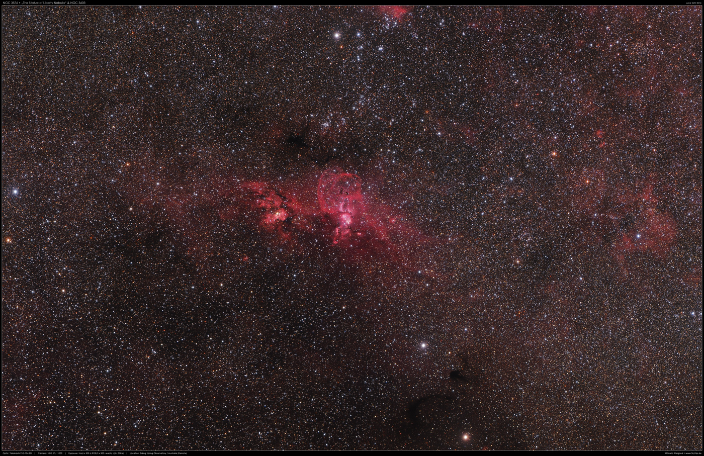 Die Nebel NGC 3576 & NGC 3603