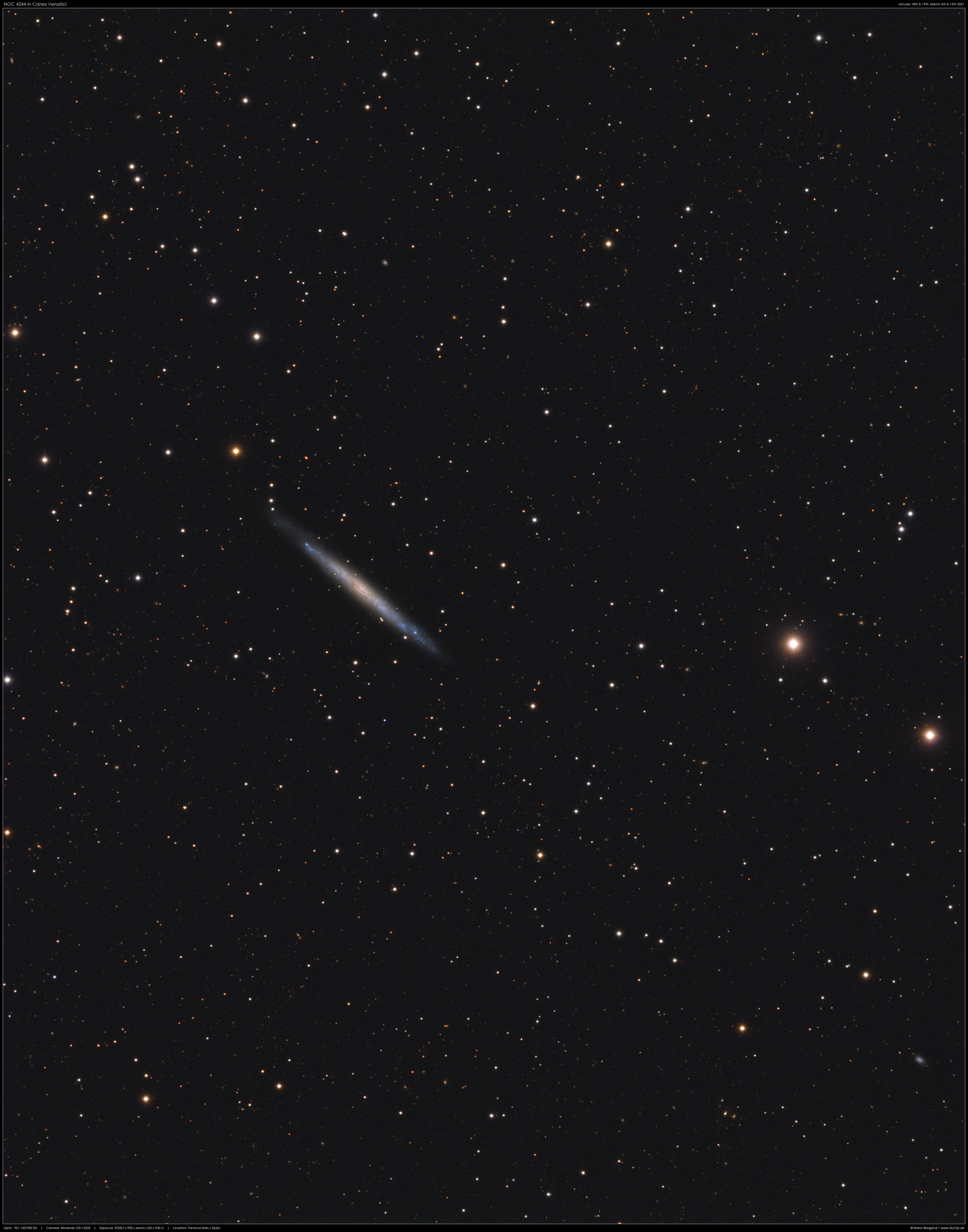 Silbernadel Galaxie NGC 4244