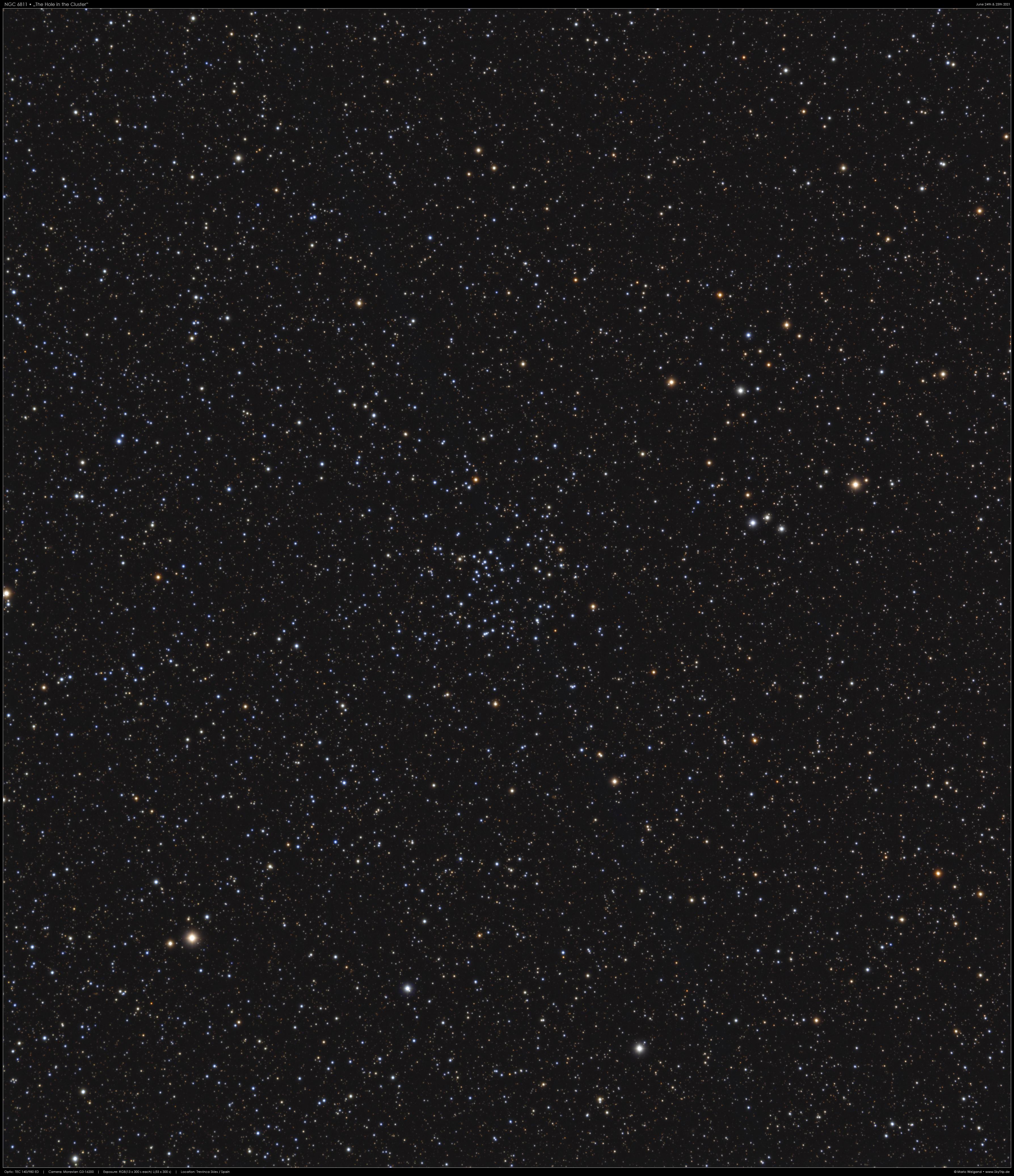 NGC 6811 The hole in a cluster