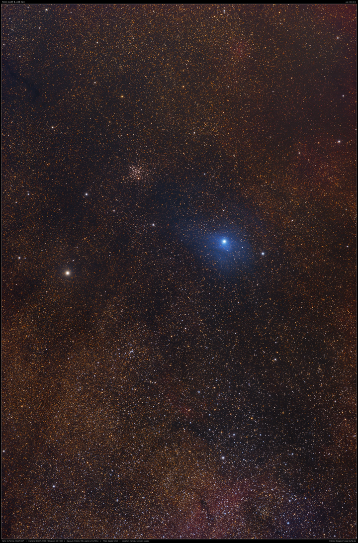 Sternhaufen NGC 6649 & Reflexionsnebel IC 1287/vdB 124