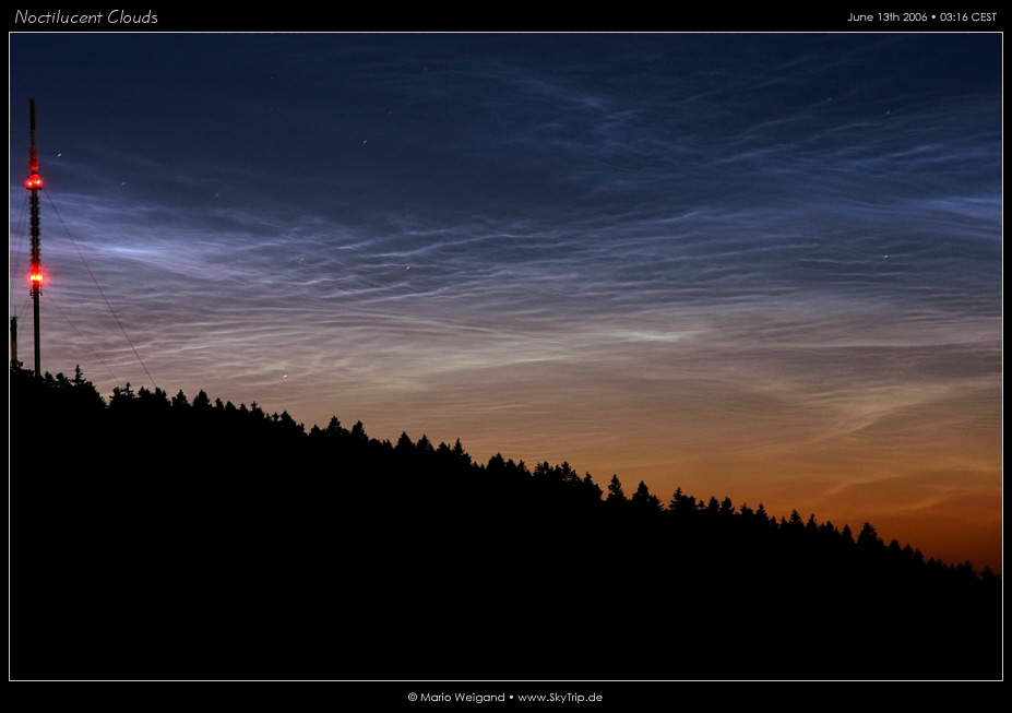 Nachtleuchtende Wolken und der Feldberg