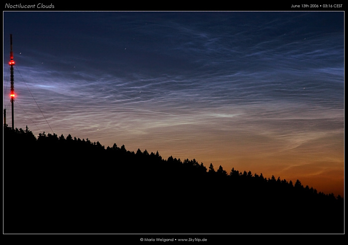 Nachtleuchtende Wolken und der Feldberg